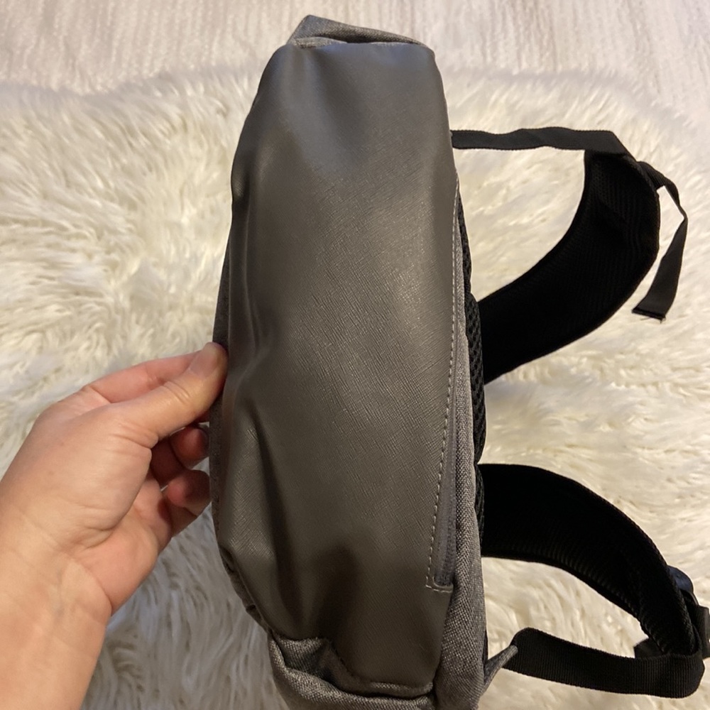 Gray Backpack BNWOT please see all pictures padded back gray and teal color - Picture 12 of 16